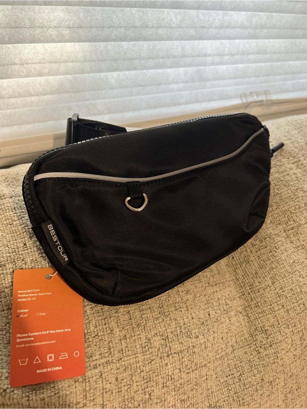 BesTour Two Way Zipper Fanny Pack Waist Pack Lightweight Nylon